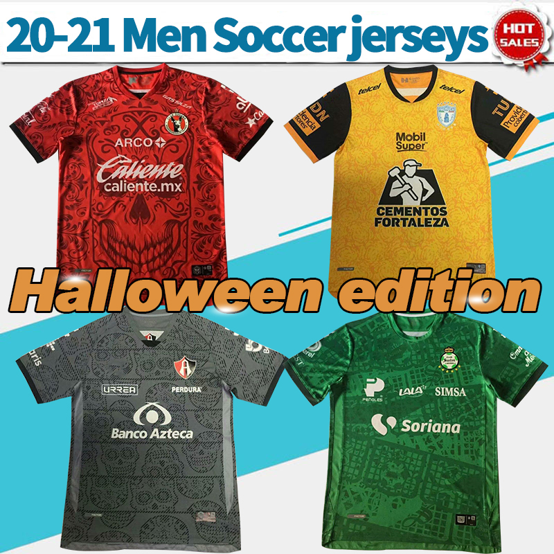 Halloween edition 20 21 Atlas black Santos Laguna green soccer jersey Mexico league soccer shirts men Football uniforms, Pachuca yellow
Halloween edition 20 21 Atlas black Santos Laguna green soccer jersey Mexico league soccer shirts men Football uniforms, Pachuca yellow