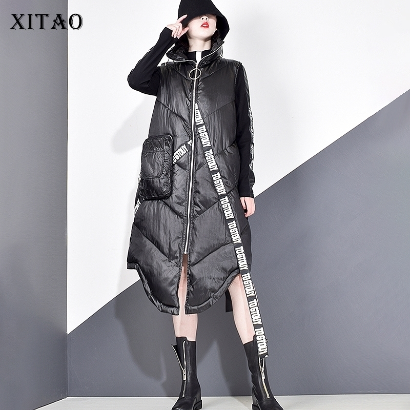 XITAO Women Black Sleeveless Pocket Loose Vest New Mandarin Collar Sleeveless Casual Vest Female Solid Color Coat ZLL2158 201028, Black zll2158
XITAO Women Black Sleeveless Pocket Loose Vest New Mandarin Collar Sleeveless Casual Vest Female Solid Color Coat ZLL2158 201028, Black zll2158