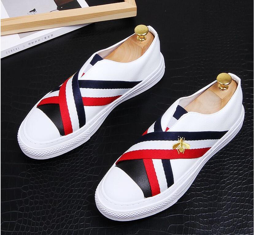 NEW Luxury ribbon Casual Shoes Men Loafers Slip on High Quality Designer Shoes Men Moccasins Sneaker Footwear Male black white
NEW Luxury ribbon Casual Shoes Men Loafers Slip on High Quality Designer Shoes Men Moccasins Sneaker Footwear Male black white