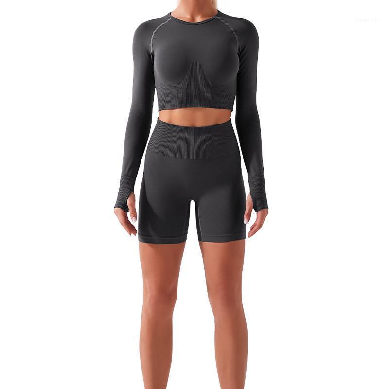 Women' New Yoga Clothes Sportswear Yoga Set Workout Clothes Athletic Moisture Wicking Sports Short-sleeved Abdominal Shorts#301, Dark gray
Women' New Yoga Clothes Sportswear Yoga Set Workout Clothes Athletic Moisture Wicking Sports Short-sleeved Abdominal Shorts#301, Dark gray
