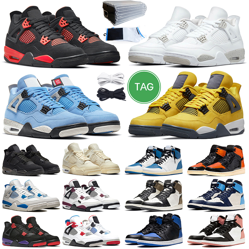 With Box 4s Basketball Shoes University Blue Red Thunder Sail Men Women Fire Red Bred Black Cat Mens Trainer, # 34
With Box 4s Basketball Shoes University Blue Red Thunder Sail Men Women Fire Red Bred Black Cat Mens Trainer, # 34