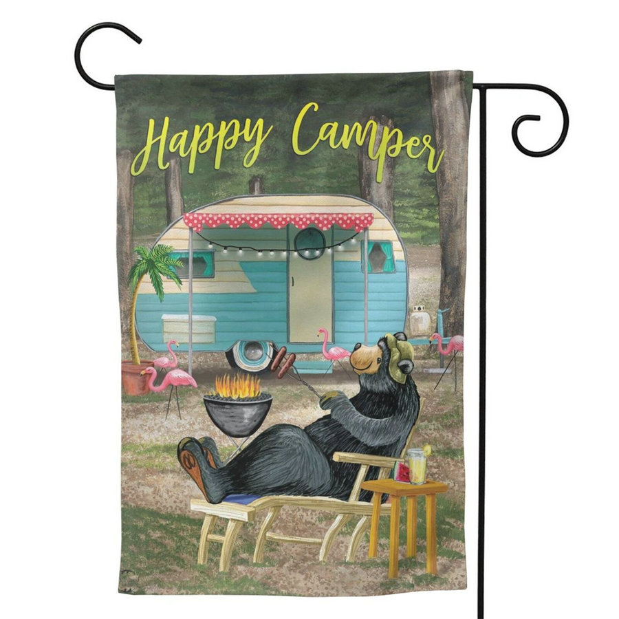 Happy Camper Bear Garden Flag Outdoors 12.5" x 18" Small Holiday Yard Flags - Double Sided Design for All Seasons and Holidays
Happy Camper Bear Garden Flag Outdoors 12.5" x 18" Small Holiday Yard Flags - Double Sided Design for All Seasons and Holidays