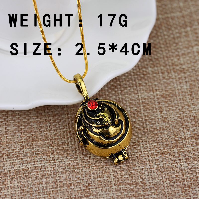 Wholesale The Vampire Diaries Necklace Elena Gilbert Vintage Fashion Vervain Verbena Pendant Photo Locket Jewelry For Men Women 201014