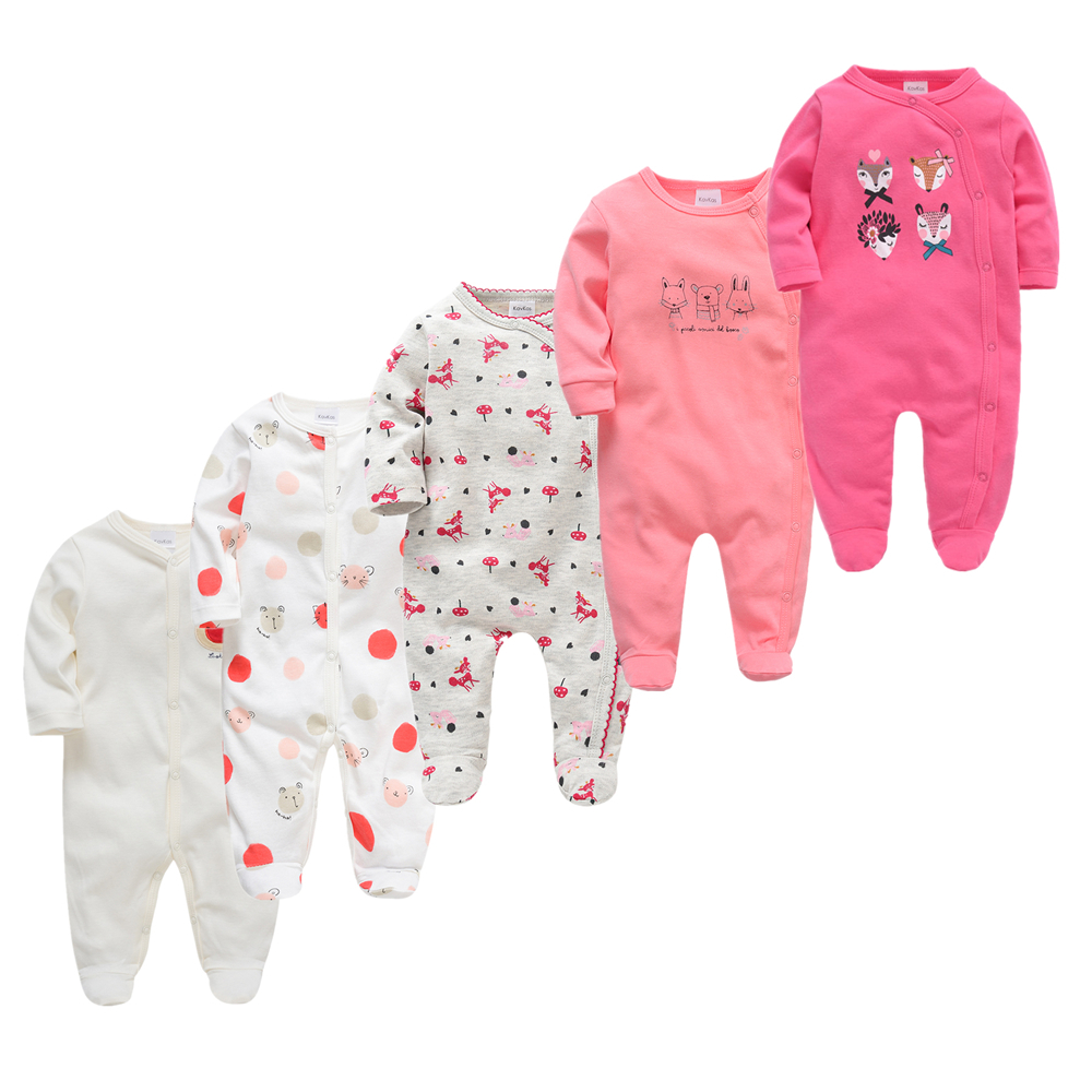 Kavkas Roupa De Bebes Infantil Menina Full Sleeve Newborn Baby Boy Rompers Set Infant Girls Clothing Set LJ201223