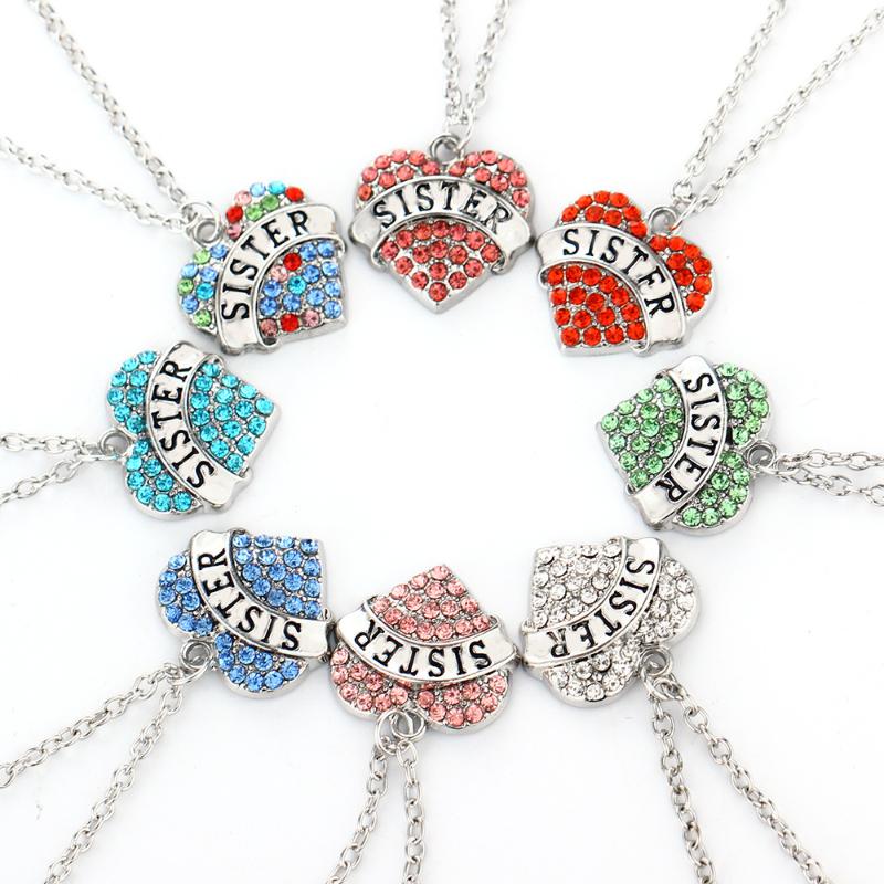 3pcs Engraved Sister Women Lady Mixed Color Rhinestone Crystal Heart, Pendant Necklace Gift
3pcs Engraved Sister Women Lady Mixed Color Rhinestone Crystal Heart, Pendant Necklace Gift
