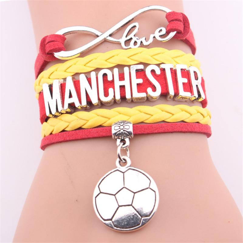Charm Bracelets Selling Men's And Women's Sports Football MANCHESTER Multi-Layer Leather Rope Woven Bracelet Fashion Letters For Lovers
Charm Bracelets Selling Men's And Women's Sports Football MANCHESTER Multi-Layer Leather Rope Woven Bracelet Fashion Letters For Lovers