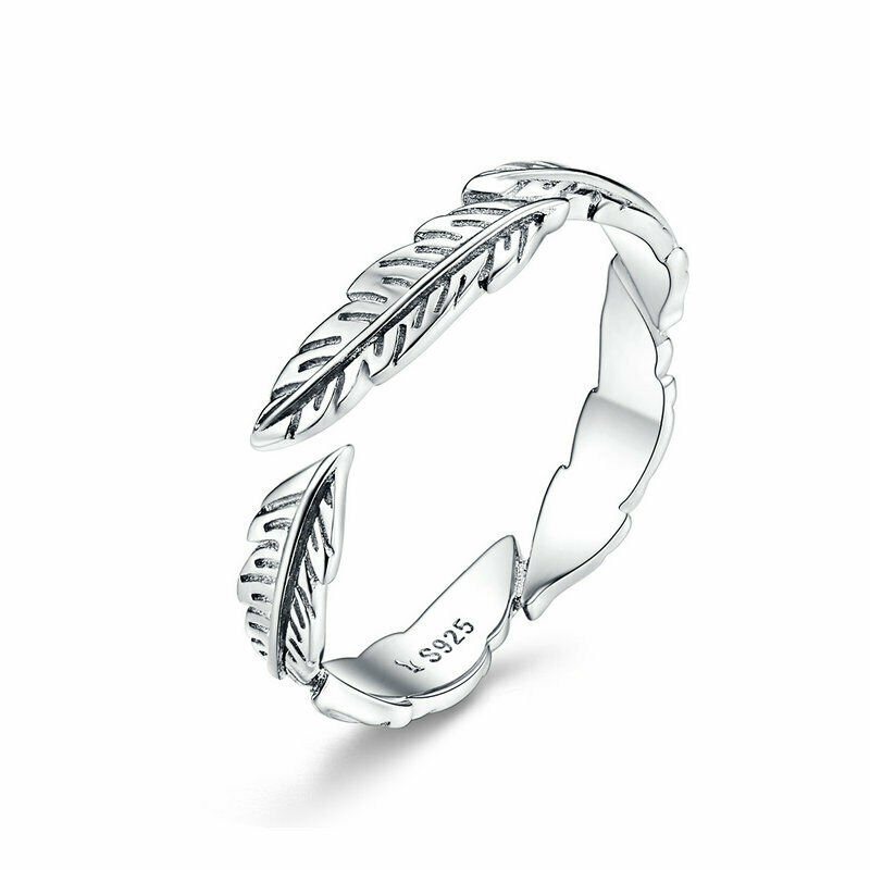 Fashion Vintage European Women 925 Sterling Silver The Feather Wedding Finger Rings Band Adjustable
Fashion Vintage European Women 925 Sterling Silver The Feather Wedding Finger Rings Band Adjustable