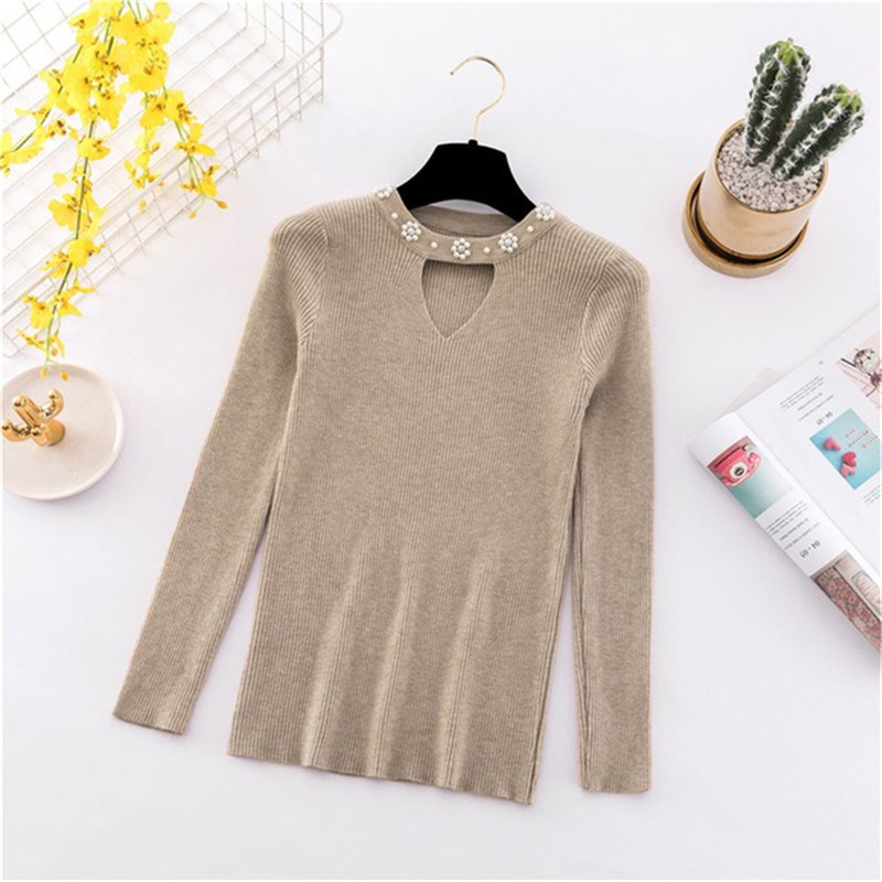 Fashion autumn and winter hem high slit round neck long sleeve pullover sweater sweater Red 201111wtt