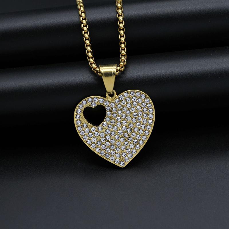 Pendant Necklaces Hip Hop Full Rhinestone Paved Bling Iced Out Stainless Steel Double Hearts Pendants Neckalce For Men Women Lover Rapper Je
Pendant Necklaces Hip Hop Full Rhinestone Paved Bling Iced Out Stainless Steel Double Hearts Pendants Neckalce For Men Women Lover Rapper Je