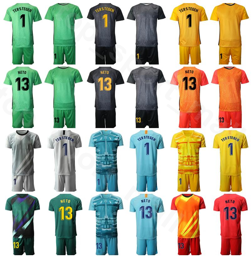 Men Goalkeeper GK Soccer 1 Marc Andre TER STEGEN Jersey Set Club Team 13 NETO Custom Name Number Goalie Football Shirt Kits BSLN, White
Men Goalkeeper GK Soccer 1 Marc Andre TER STEGEN Jersey Set Club Team 13 NETO Custom Name Number Goalie Football Shirt Kits BSLN, White