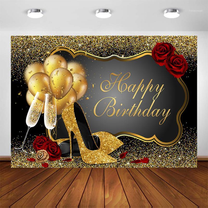 Happy Birthday Party Backdrop Golden Dots Balloons Rose Black and Gold Decorations Women Adults Birthday Photo Booth Background1
Happy Birthday Party Backdrop Golden Dots Balloons Rose Black and Gold Decorations Women Adults Birthday Photo Booth Background1