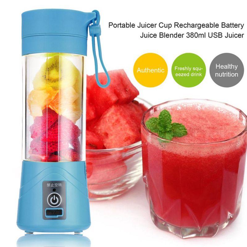 

380ml USB Rechargeable Juicer Bottle CUp Juice Citrus Blender Lemon vegetables fruit Milkshake Smoothie Squeezers Reamers Bottle