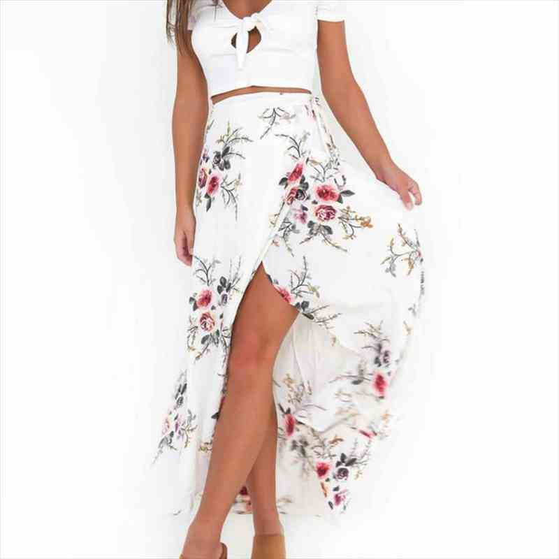 White Vogue Printing Floral Skirts Boho Women Split Skirt Pink Flower Sexy Lace-up Jupes Elegant Printed Thin Long Flower, Black
White Vogue Printing Floral Skirts Boho Women Split Skirt Pink Flower Sexy Lace-up Jupes Elegant Printed Thin Long Flower, Black