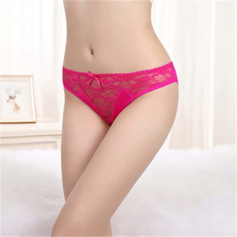 Girl's Panties Solid and Breathable Lace Girls Briefs Panties Transparent Thongs G-string Female Comfortable Lingerie 6pcs/lot Y0126