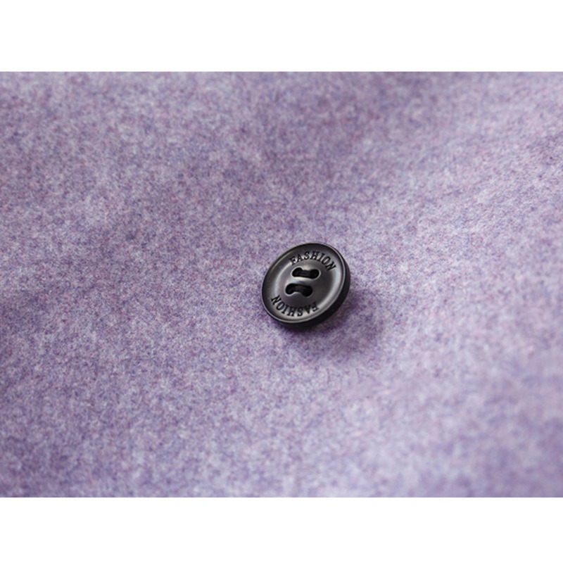 DEAT Autumn Fashion Women's Woolen Coat Full Sleeve High Street Purple Lapel Collar Solid Loose Wild Elegant TX254 201221