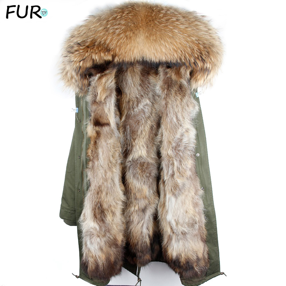 parka men Winter Jacket Hooded Nature Raccoon Lining Jackets Man Real Fur Coat 200919