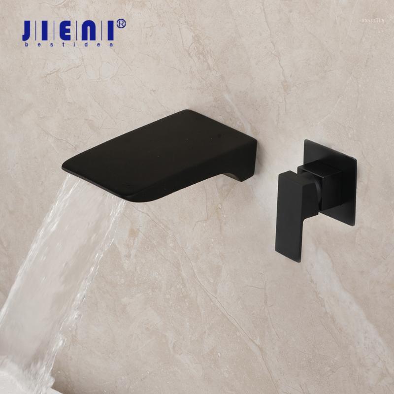 JIENI Matte Black Bathroom Bathtub Faucet Waterfall Wall Mounted Soild Brass Water Basin Sink Bathtub Mixer Tap Faucet1
JIENI Matte Black Bathroom Bathtub Faucet Waterfall Wall Mounted Soild Brass Water Basin Sink Bathtub Mixer Tap Faucet1