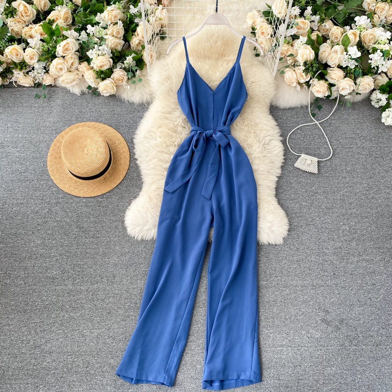 2021 New sexy women girdle neck lace up to elegant overalls off the long streetwear shoulder 6YEN, Blue
2021 New sexy women girdle neck lace up to elegant overalls off the long streetwear shoulder 6YEN, Blue