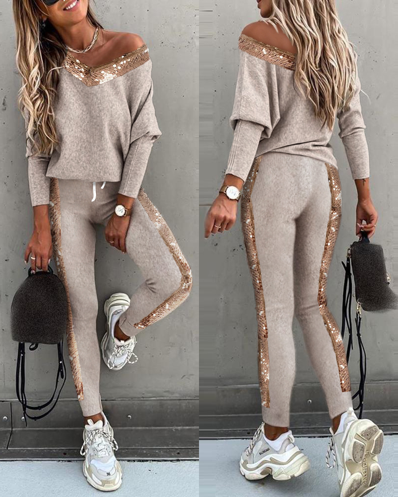 2021 New High-quality Dress Casual Suit Two Parts for the Female Autumn Upper Long Sleeve Sequins and Tender Pants String 9ywg, Khaki.
2021 New High-quality Dress Casual Suit Two Parts for the Female Autumn Upper Long Sleeve Sequins and Tender Pants String 9ywg, Khaki.