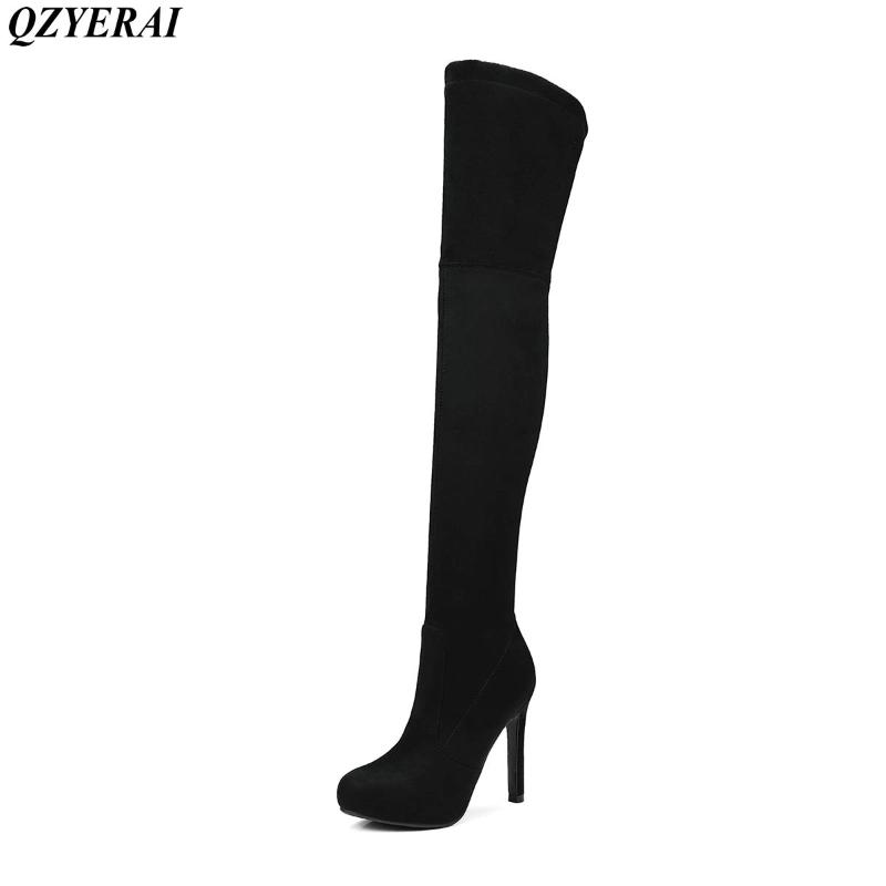 QZYERAI Newly arrived fine heel boots to thigh high boots female fashionable womens shoes European and American sexy style, Beige
QZYERAI Newly arrived fine heel boots to thigh high boots female fashionable womens shoes European and American sexy style, Beige
