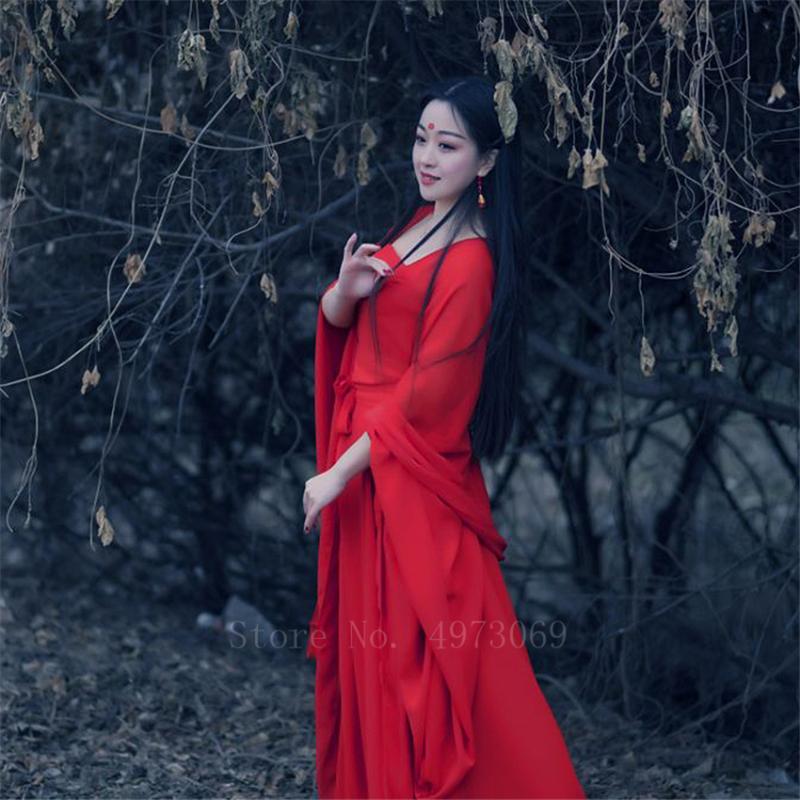 Lady Chinese Hanfu Dress Elegant Fairy Classical Folk Dancing Costume Solid Oriental Stage Performance Traditional Clothes, Red
Lady Chinese Hanfu Dress Elegant Fairy Classical Folk Dancing Costume Solid Oriental Stage Performance Traditional Clothes, Red