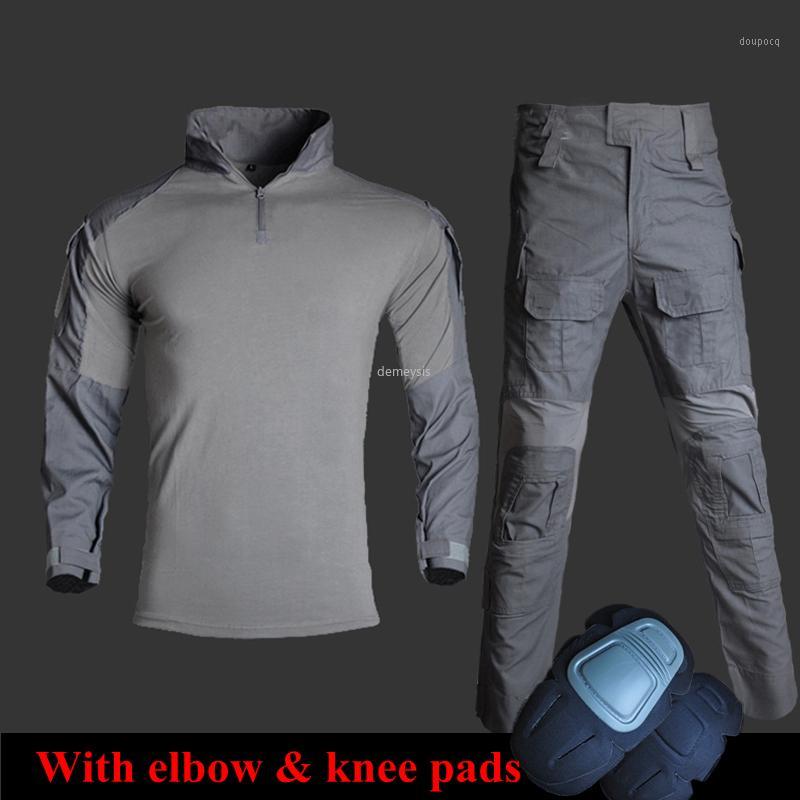 Camouflage Tactical Uniform with Elbow Knee Pads Army Wargame Suits Outdoor Hiking Hunting Shirts Cargo Pants1, Grey
Camouflage Tactical Uniform with Elbow Knee Pads Army Wargame Suits Outdoor Hiking Hunting Shirts Cargo Pants1, Grey