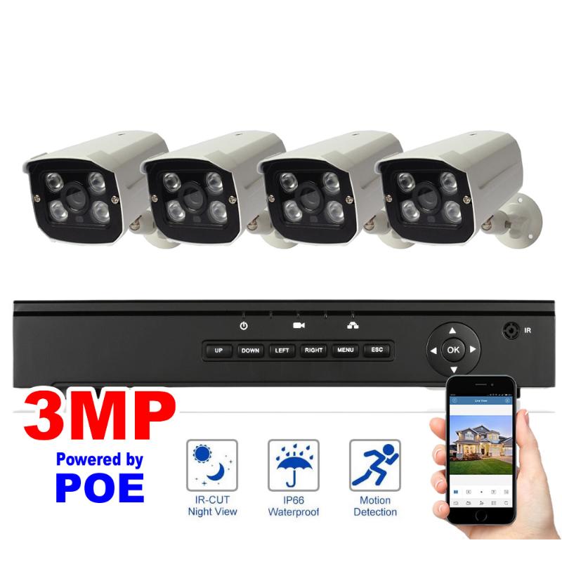 4CH 3MP POE Security System High Quality H.265 POE NVR kit 48V CCTV Camera System Outdoor IP Camera Night Vision 2TB HDD 
4CH 3MP POE Security System High Quality H.265 POE NVR kit 48V CCTV Camera System Outdoor IP Camera Night Vision 2TB HDD