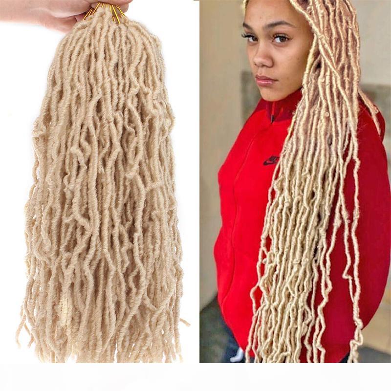 18 Inch Blonde Synthetic New Faux Locs Crochet Braids Hair 21 Roots Extend Soft Locs Braiding Hair for Women Curly Wavy Hair 613, Black
18 Inch Blonde Synthetic New Faux Locs Crochet Braids Hair 21 Roots Extend Soft Locs Braiding Hair for Women Curly Wavy Hair 613, Black