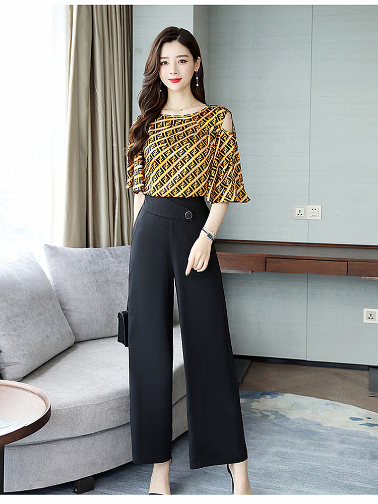 Printing Elegant Mode Sleeves Flying Shirt Two-piece 2020 Summer New Temperament Pendular Pants Wide Legs of Women Sets Zcrm YUE7, Green
Printing Elegant Mode Sleeves Flying Shirt Two-piece 2020 Summer New Temperament Pendular Pants Wide Legs of Women Sets Zcrm YUE7, Green