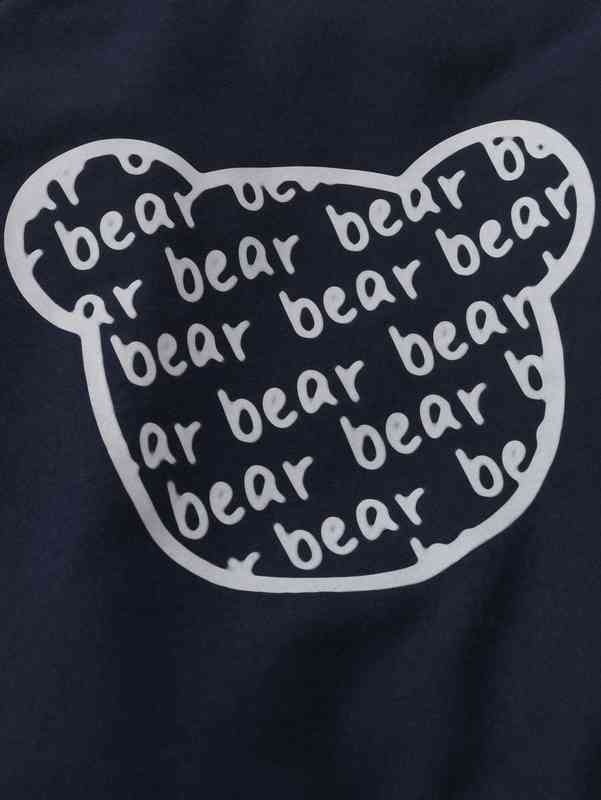 Baby Letter And Bear Print Pullover & Sweatpants SHE