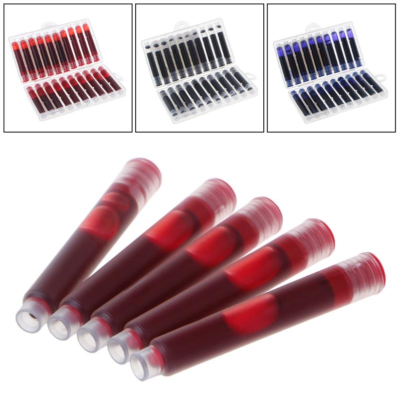 20 Pcs Replaceable Fountain Pen Ink Cartridge Refill Ink Sac Universal Design J78A5179627