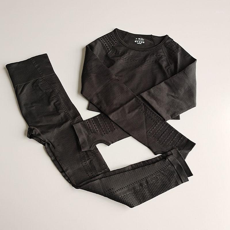 2020 2 Pcs/set Seamless Women Sport Suit Yoga Pants Gym Workout Clothes Long Sleeve Fitness Crop Top Leggings Yoga Set Running1, Black sets
2020 2 Pcs/set Seamless Women Sport Suit Yoga Pants Gym Workout Clothes Long Sleeve Fitness Crop Top Leggings Yoga Set Running1, Black sets