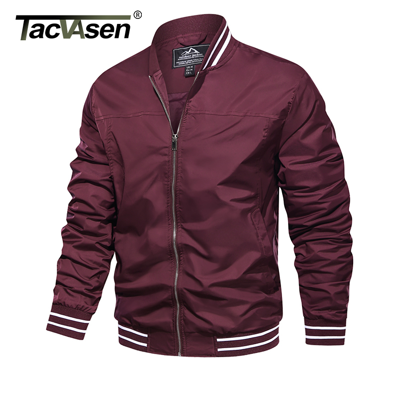TACVASEN Casual Jacket Mens Spring/Fall Pilot Style Coat Army Bomber Jackets Baseball Jacket Outerwear Overcoat Boys 201127