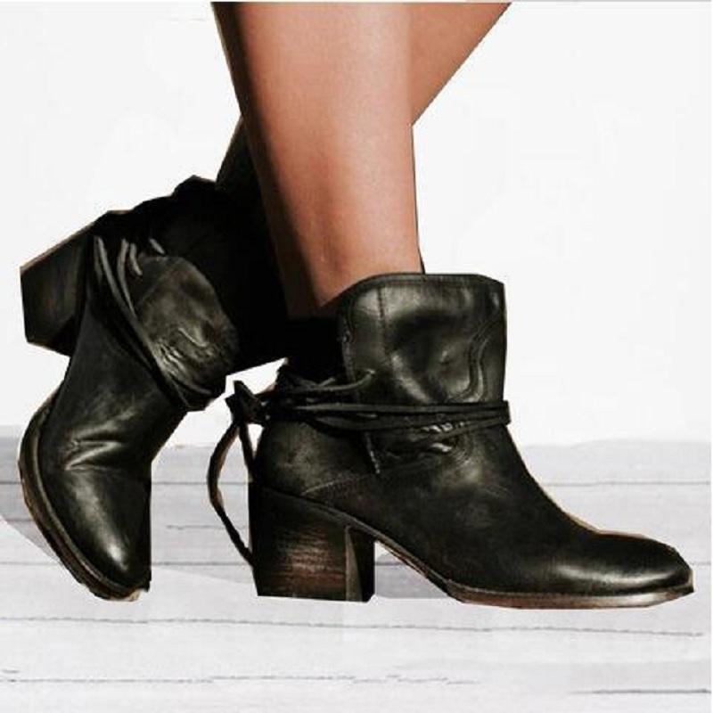 Woman boots winter pu leather ankle boots for women low heels vintage cross tied platform ladies shoes plus size botas mujer, Beige
Woman boots winter pu leather ankle boots for women low heels vintage cross tied platform ladies shoes plus size botas mujer, Beige