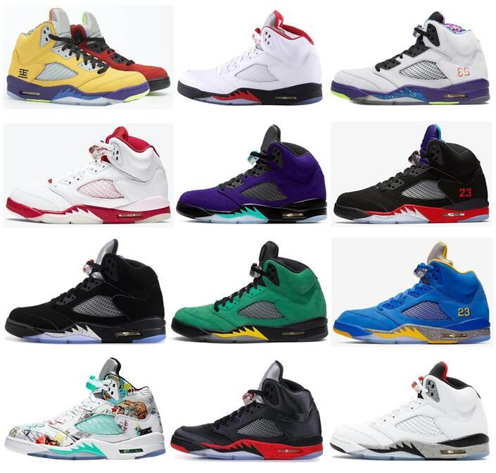 Mens New 5 Fire Red What The Black Metallic Alternate Bel Top 3 Alternate Grape Satin Bred Wings White Cement 5s Basketball Shoes Sneakers, Michigan
Mens New 5 Fire Red What The Black Metallic Alternate Bel Top 3 Alternate Grape Satin Bred Wings White Cement 5s Basketball Shoes Sneakers, Michigan