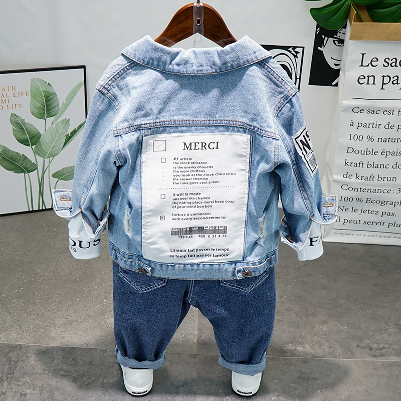 2020 Spring and Autumn New Products BOY'S Fashion Jeans Coat Base ShirtX1019