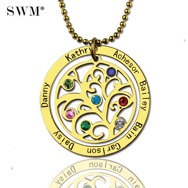 Women's Gold Necklace Custom Name Engraved Stone Necklaces Vintage Jewelry Chain Family Tree of Life Pendant Gift for Grandma
Women's Gold Necklace Custom Name Engraved Stone Necklaces Vintage Jewelry Chain Family Tree of Life Pendant Gift for Grandma