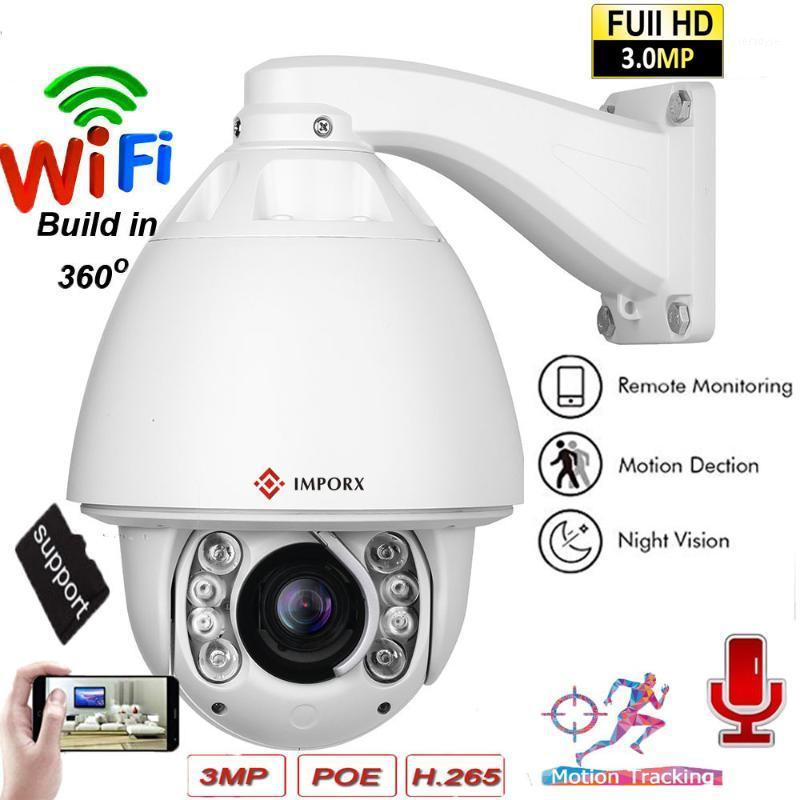 

3MP PTZ POE Camera Auto-Tracking-Tracker 30x Zoom Security High-Speed Dome WiFi IP Camera Mobile-View H.265 P2P Audio-In-Out SD1