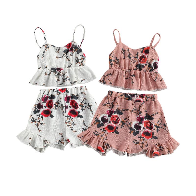 Clothing Sets 2-7Y Fashion Children Kid Baby Girls Clothes Floral Ruffle Sleeveless Tops Casual Shorts 2pcs Outfit, White
Clothing Sets 2-7Y Fashion Children Kid Baby Girls Clothes Floral Ruffle Sleeveless Tops Casual Shorts 2pcs Outfit, White