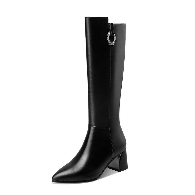 High heels Knee High Boots For Women Genuine Leather Ziper Thick Heels Shoes Woman Working party Slim Long ladies boots, Beige
High heels Knee High Boots For Women Genuine Leather Ziper Thick Heels Shoes Woman Working party Slim Long ladies boots, Beige