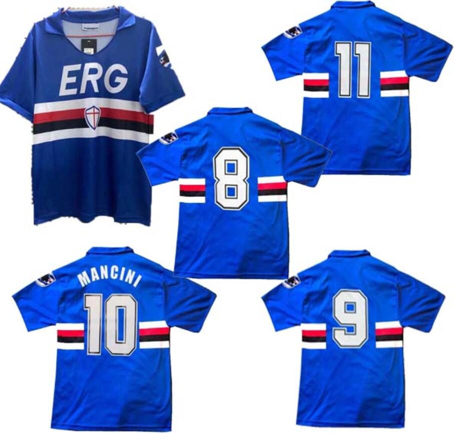 1990 1992 Sampdoria retro soccer jersey 90 91 UC Sampdoria vintage classic Mancini Vialli Cerezo Attilio Lombardo football shirt, Blue
1990 1992 Sampdoria retro soccer jersey 90 91 UC Sampdoria vintage classic Mancini Vialli Cerezo Attilio Lombardo football shirt, Blue