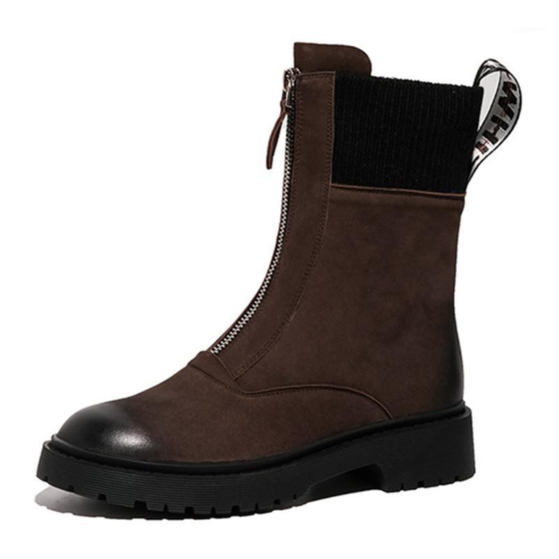 Matin Boots Front Zip Ribbon Flat Leather Women Shoes Ankle Booties New Retro Elastic Band Slip-on Gradient Casual Autumn Heel1, Black
Matin Boots Front Zip Ribbon Flat Leather Women Shoes Ankle Booties New Retro Elastic Band Slip-on Gradient Casual Autumn Heel1, Black