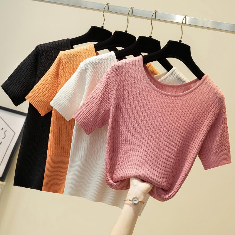 Women's Sweaters 2022 Women Thin Knitted Pullover Korean O-neck Knitwear Fashion Short Sleeve Sweater Sun Protection Summer Ropa Mujer, White;black
Women's Sweaters 2022 Women Thin Knitted Pullover Korean O-neck Knitwear Fashion Short Sleeve Sweater Sun Protection Summer Ropa Mujer, White;black
