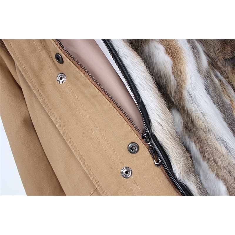 maomaokong Rabbit Fur Parkas Winter Jacket Women Parka Real Fur Coat 201019