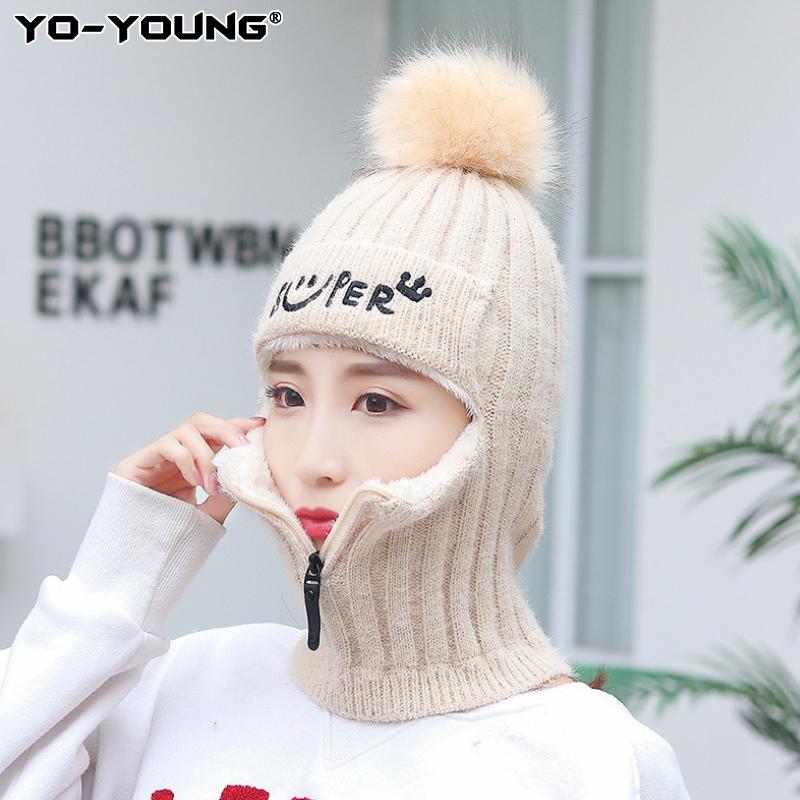 Women Winter Skullies Beanie Warm Hat Knitted Thick Mask Hat Mouth Caps Gorras Bonnet Knitted Hats Balaclava Winter Women Hats
Women Winter Skullies Beanie Warm Hat Knitted Thick Mask Hat Mouth Caps Gorras Bonnet Knitted Hats Balaclava Winter Women Hats