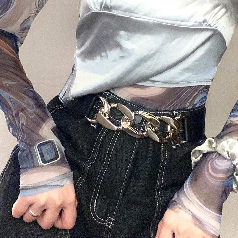 Belts Luxury Elastic Gold Chain Belt Silver Metal Waist Women High Quality Stretch Cummerbunds Lady Coat Ketting Riem Waistband, Black;brown
Belts Luxury Elastic Gold Chain Belt Silver Metal Waist Women High Quality Stretch Cummerbunds Lady Coat Ketting Riem Waistband, Black;brown