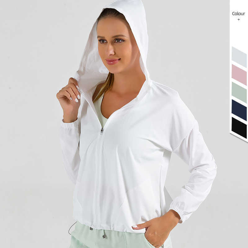 Thin Yoga Sports Coat Women's Jacket Solid Color Loose Quick Drying Sunscreen Clothes Hooded Cardigan Fitness Gym Windbreaker, Black
Thin Yoga Sports Coat Women's Jacket Solid Color Loose Quick Drying Sunscreen Clothes Hooded Cardigan Fitness Gym Windbreaker, Black
