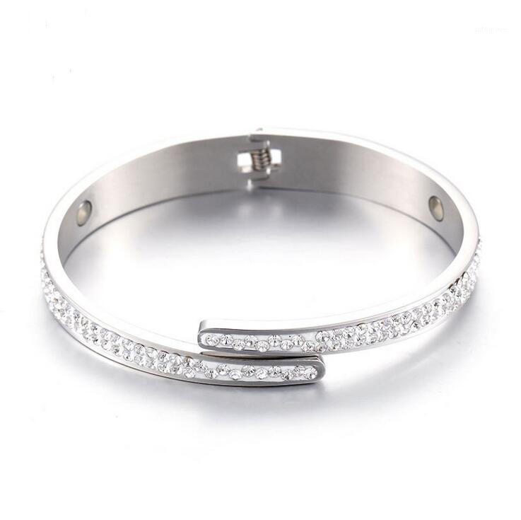 High Quality Titanium Stainless Steel Men Women Couple Health Magnet Zircon Crystal Bangle Bracelet Wristband Jewelry1 
High Quality Titanium Stainless Steel Men Women Couple Health Magnet Zircon Crystal Bangle Bracelet Wristband Jewelry1