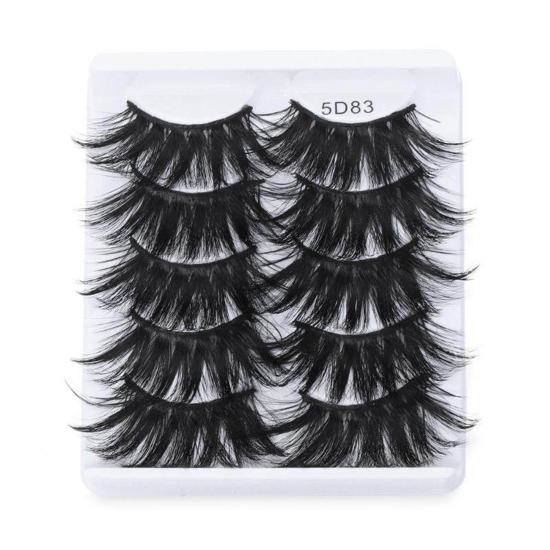 5 Pairs 22MM 5D Faux Mink False Eyelashes Long Dramatic Eyelashes Wispies Fluffy Natural Handmade Makeup Tools
5 Pairs 22MM 5D Faux Mink False Eyelashes Long Dramatic Eyelashes Wispies Fluffy Natural Handmade Makeup Tools