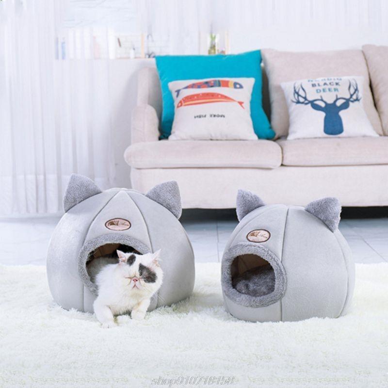 

Winter Pet Nests Indoor Dog House Cute Foldable Cat Bed Nest Removable Mattress Cage Semi-closed Warm Kennel D23 20 Dropshipping1